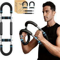 Twister arm Trainer, Adjustable Resistance (40-140 lbs) Chest Workout Equipment,Forearm Power Exercise bar , pectoralis spinalis Device, Portable Detachable Design