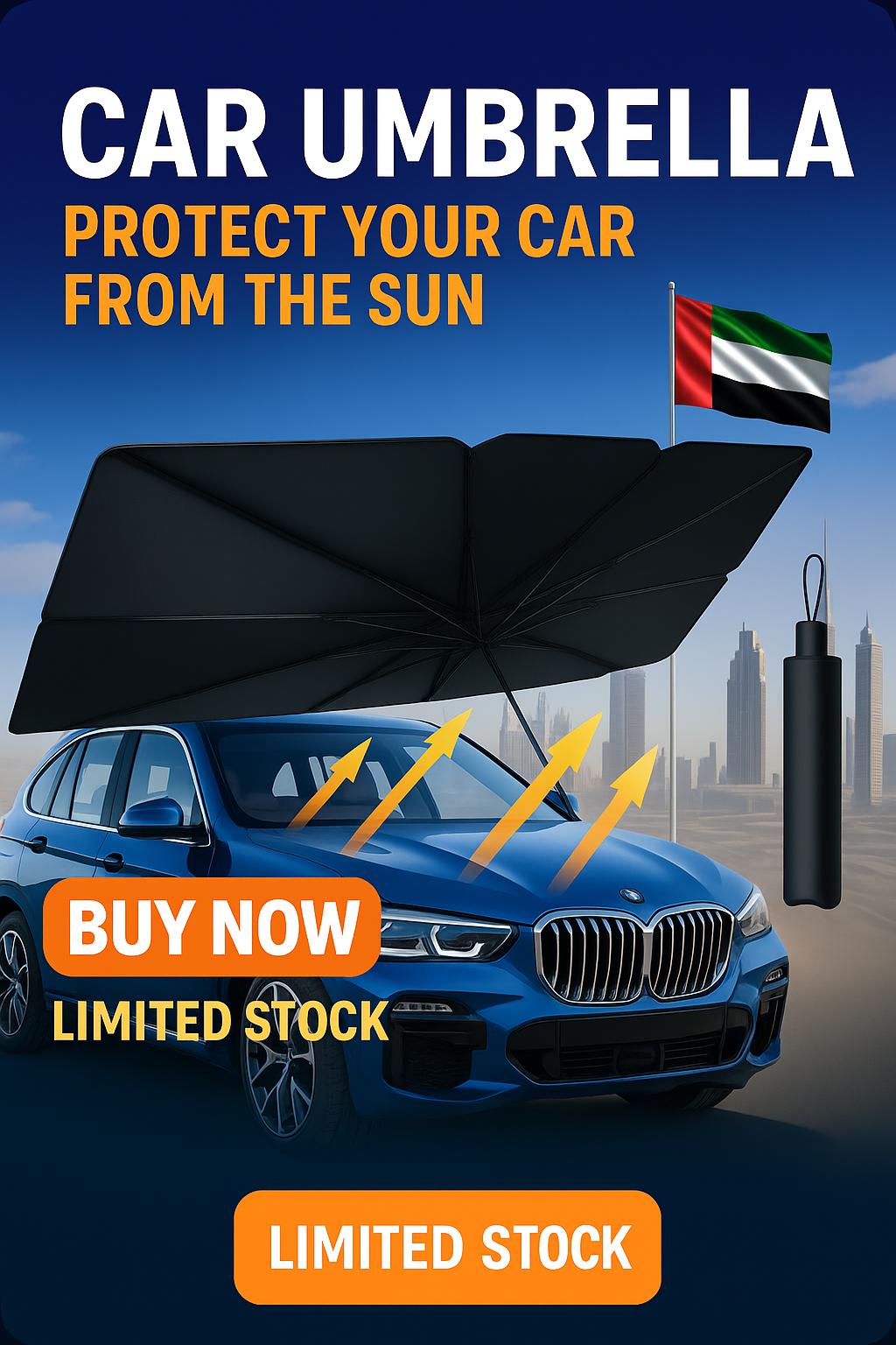 Foldable Car Sunshade | UV & Heat Protection for Windshield